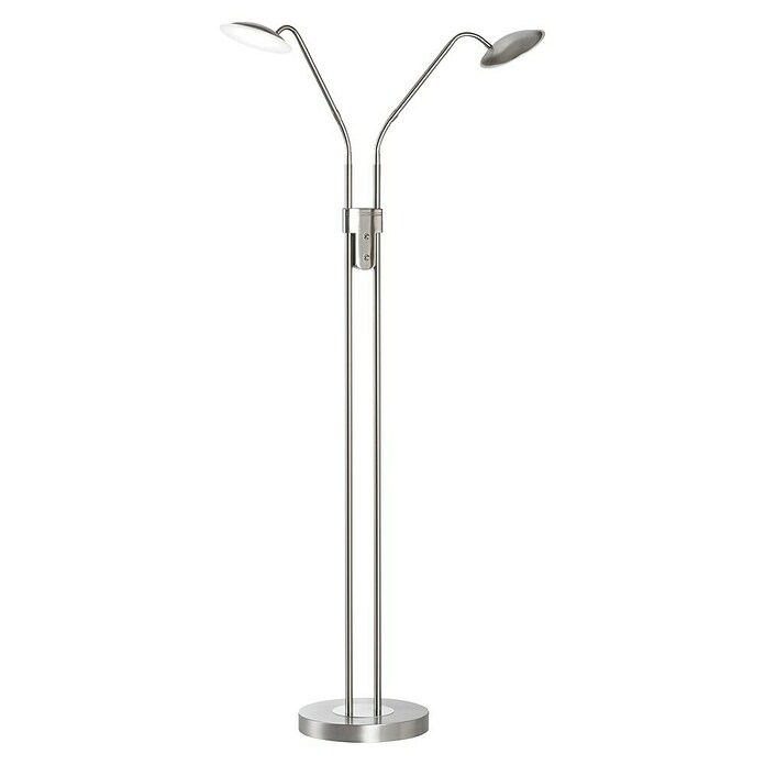 Fischer & Honsel Tallri LED-Stehleuchte (15 W, Höhe: 135 cm, Nickel, Mehrfarbig, Anzahl Leuchtenköpfe: 2 Stk.) | BAUHAUS