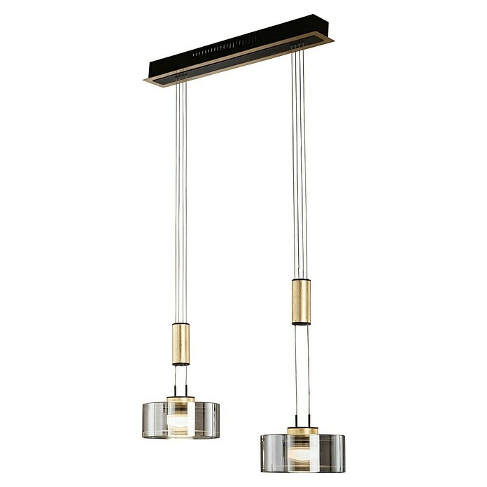 Fischer & Honsel LED-Pendelleuchte Lavin (18 W, Gold/Schwarz, Warmweiß, 2 Stk.) | BAUHAUS