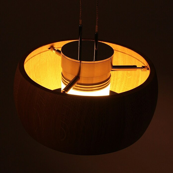 Fischer & Honsel LED-Pendelleuchte Colette (3 Stk., 27 W, Holz, Sandschwarz, Warmweiß) | BAUHAUS