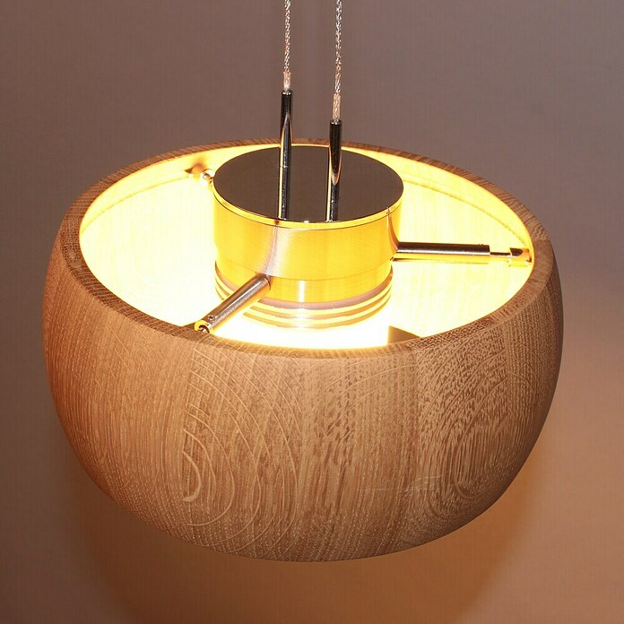 Fischer & Honsel LED-Pendelleuchte Colette (3 Stk., 27 W, Holz, Sandschwarz, Warmweiß) | BAUHAUS