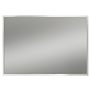Espejo con marco Deco (120 x 70 cm, Blanco brillo)