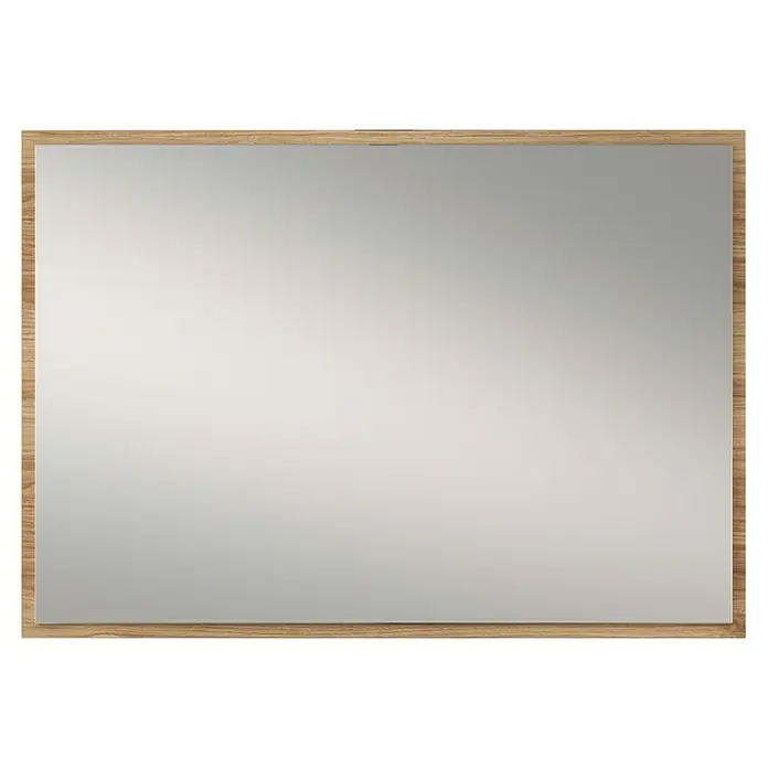 Espejo con marco Deco - 70 x 70 cm, Teka - Espejo cuadrado con marco de madera. El espejo refleja la luz y aporta un toque moderno a la habitación.