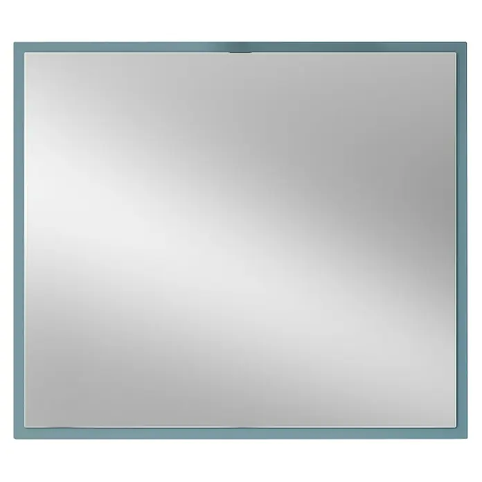 Espejo con marco Deco - 70 x 70 cm, Azul - Espejo cuadrado con un marco delgado verde azulado, que ofrece un diseño elegante y moderno para realzar la decoración de cualquier habitación.