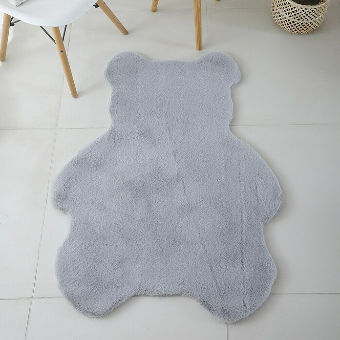 Kinderteppich Caty Bär (Silber, 100 x 80 cm, 100 % Polyester) | BAUHAUS