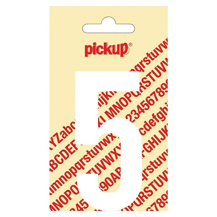 Pickup Sticker (Motief: 5, Wit, Hoogte: 90 mm)