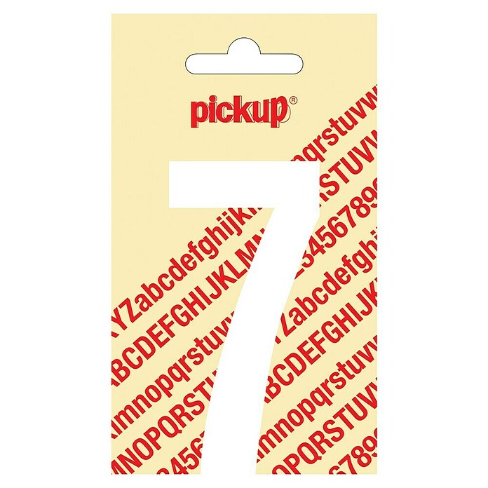 Pickup Sticker (Motief: 7, Wit, Hoogte: 90 mm)
