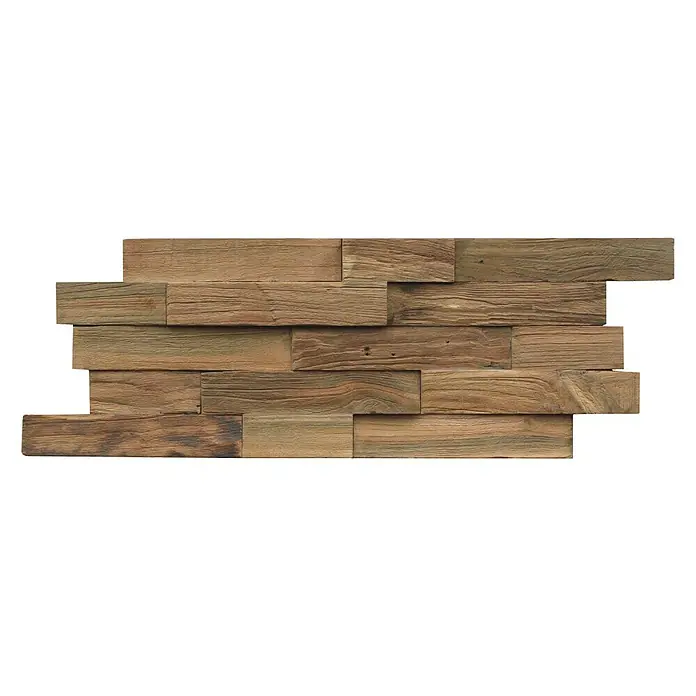 Indo Wandpaneel 3D Wall Nature - Teak, 500 x 200 x 10 mm - Wandpaneel aus recyceltem Teakholz. Die Holzpaneele sind einzigartig und verleihen jedem Raum einen rustikalen Charme.