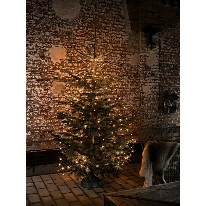 Konstsmide LED-Lichterkette Baummantel mit Ring (Außen, 400-flammig, Länge: 14 m, Schwarz)