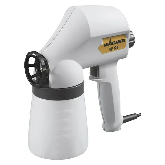Wagner Sistema de pulverización de pintura W95 - 70 W, Caudal: 0,14 l/min - El pulverizador de pintura Wagner W 95, ideal para tareas de pintura precisas y proyectos de bricolaje con su operación sencilla y opciones versátiles.