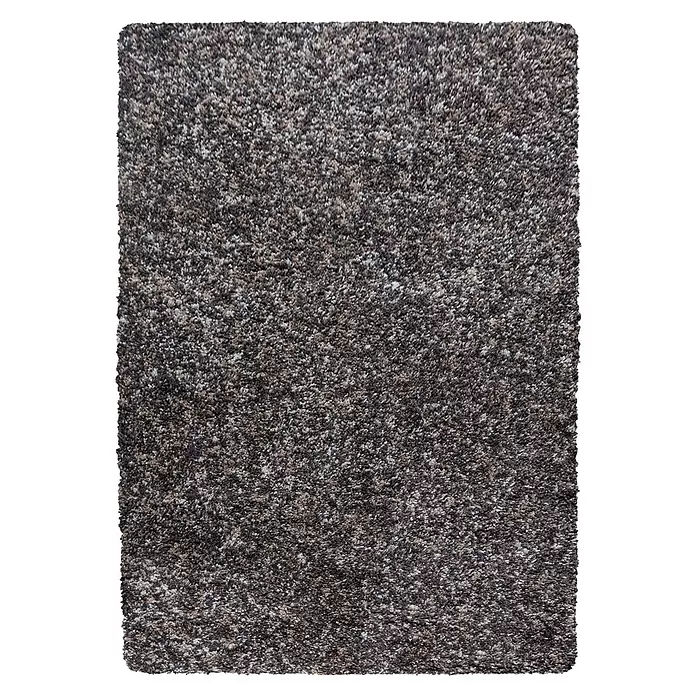 Hochflorteppich Enjoy 4500 - Taupe, 340 x 240 cm, 100 % Polypropylen - Melierter Hochflor-Teppich in Braun, Schwarz und Weiß.