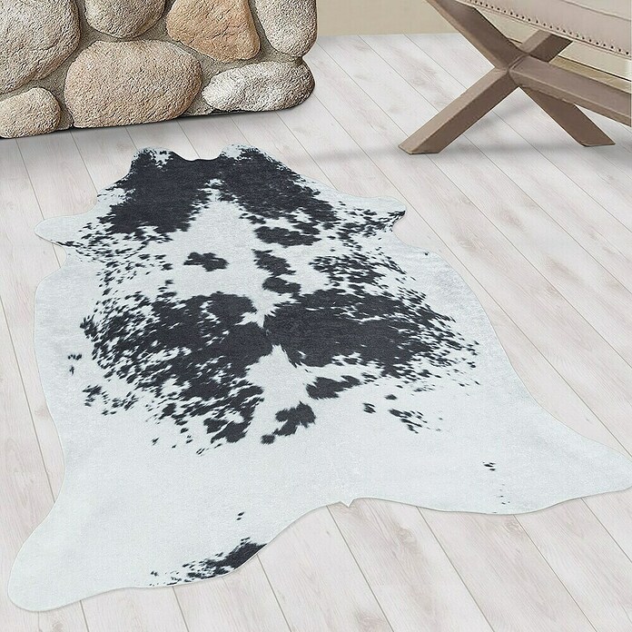 Flachgewebeteppich Etosha (Kuh, Schwarz/Weiß, 135 x 100 cm, 100 % Polyester) | BAUHAUS