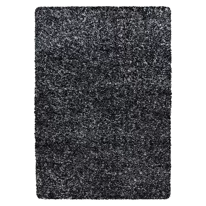 Hochflorteppich Enjoy 4500 - Anthrazit, 340 x 240 cm, 100 % Polypropylen - Dunkelgrauer, weicher Hochflor-Teppich mit tiefer Textur.
