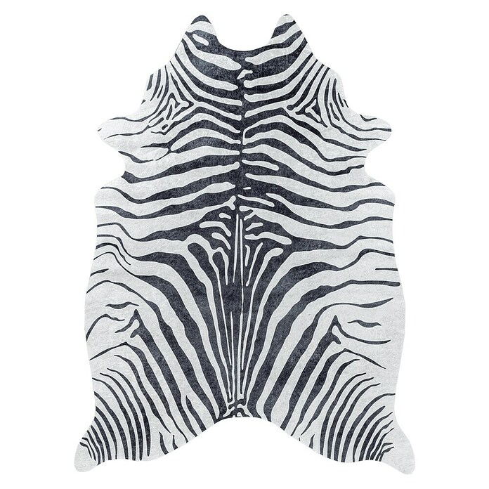 Flachgewebeteppich Etosha (Zebra, Schwarz, 135 x 100 cm, 100 % Polyester) | BAUHAUS