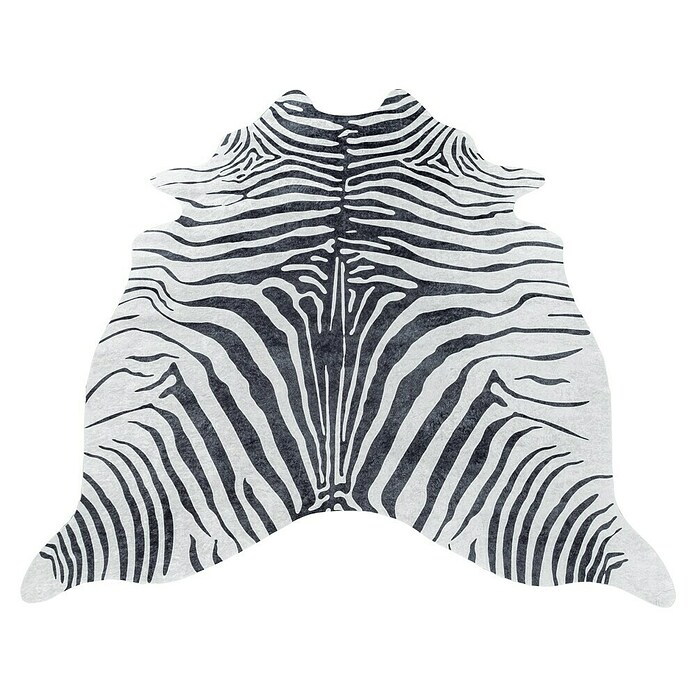 Flachgewebeteppich Etosha (Zebra, Schwarz, 200 x 150 cm, 100 % Polyester) | BAUHAUS