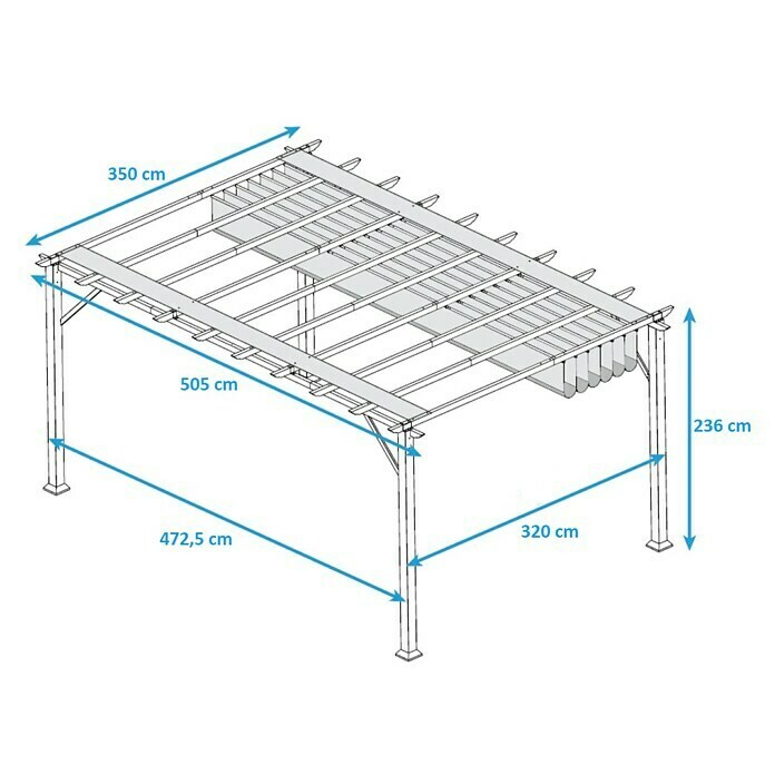 Paragon Outdoor Raffpavillon Florenz350 x 505 mm, Dunkelbraun Unknown