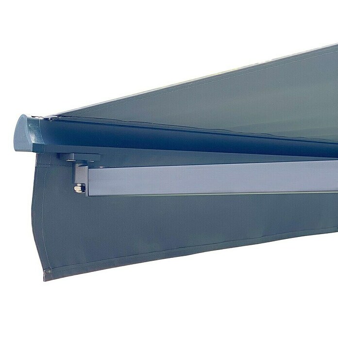 Toldo de brazos articulados Basic (Gris, Ancho: 2,5 m, Caída: 2 m) | BAUHAUS