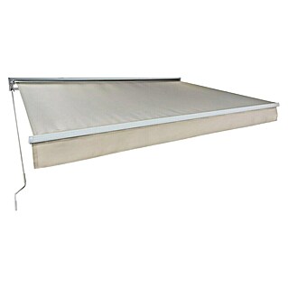 Toldo de brazos extensibles Living (Blanco, Ancho: 3 m, Caída: 2 m)