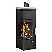 Justus Kaminofen Diego wärmePLUS (6 kW, Raumheizvermögen: 124 m³, Material Abdeckung: Speckstein, Schwarz)