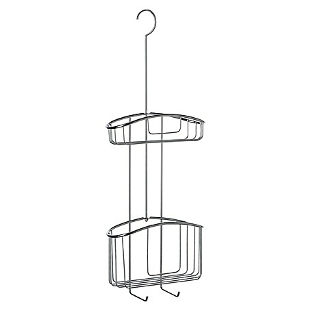 Tatay Cesta de baño colgante doble (L x An x Al: 9 x 22,5 x 60 cm, Cromo)