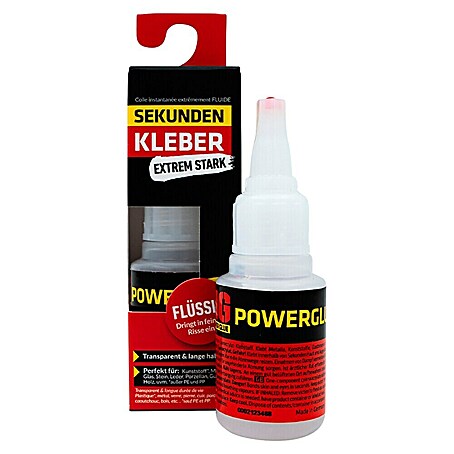 HG Power Glue Sekundenkleber (20 g, Flüssig, Flasche)