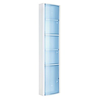 Tatay Columna de baño (10 x 22 x 90,5 cm, Blanco/Azul)