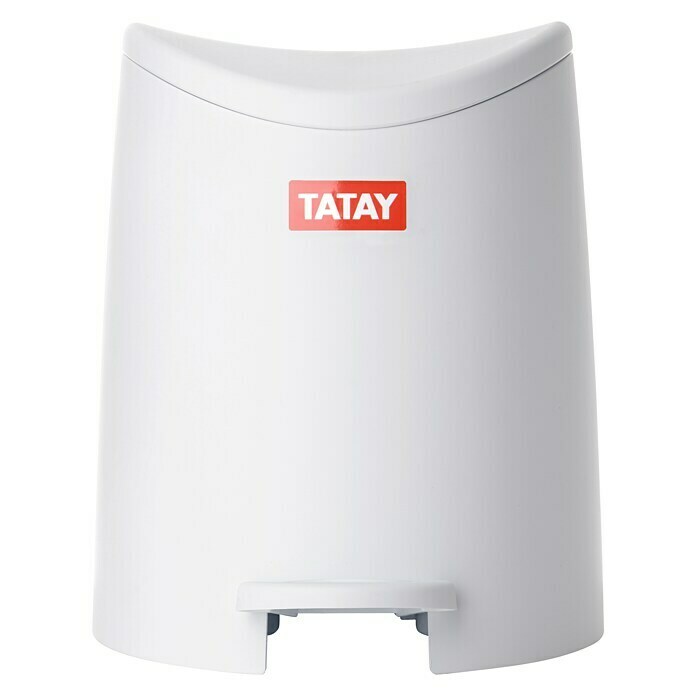 Tatay Standard Cubo de basura de baño (3 l, Blanco, Redondeada, Plástico)
