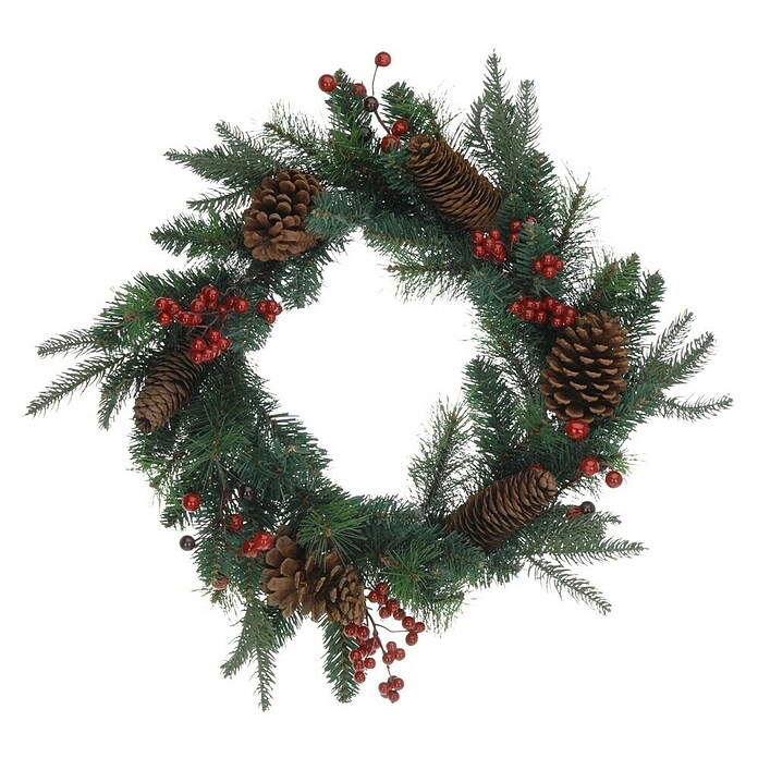 Kerstkrans Bessen Dennenappels (Diameter: 45 cm) | BAUHAUS