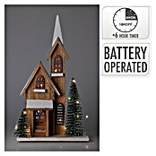 Led-kerstdorp (Bruin/Groen/Wit, 29,5 x 16 x 40 cm) | BAUHAUS
