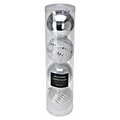 Kerstballen Zilver 4 stuks (Kunststof, Diameter: 150 mm, 4 st.) | BAUHAUS