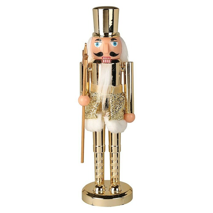 Notenkraker (Kunststof, Geschikt voor: Kerstdecoratie, Goud) | BAUHAUS