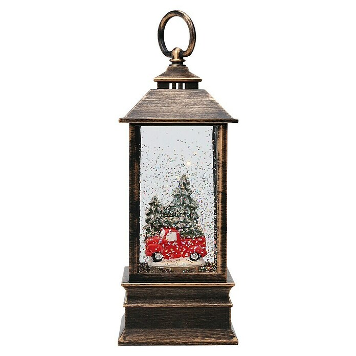Led-kerstlantaarn (22 x 22 x 80 cm, Goud, Werkt op batterijen) | BAUHAUS