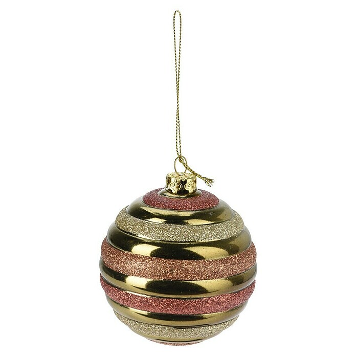 Kerstballen Glitter Strepen (Meerkleurig, Kunststof, 16 st.) | BAUHAUS
