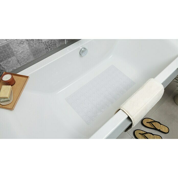 Tatay Alfombra antideslizante para bañera BCN (36 x 72 cm, PVC, Translúcido)
