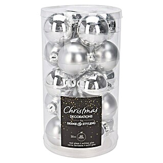 Kerstballen (Zilver, Glas, 20 st.)