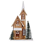Led-kerstdorp (Bruin/Groen/Wit, 29,5 x 16 x 40 cm) | BAUHAUS