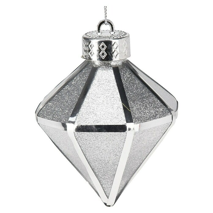 Kerstboomversiering (Zilver, Kunststof, 16 st., 8 x 8 x 8 cm) | BAUHAUS