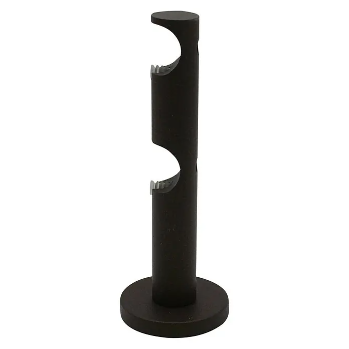 Expo Ambiente Doppelträger Function - Rost, Geeignet für: Gardinenstangen Ø 20 mm, Länge: 13,1 cm - Doppelter Wandhalter für Vorhangstangen in dunklem Braun, ideal für die Befestigung von zwei Gardinenstangen übereinander.