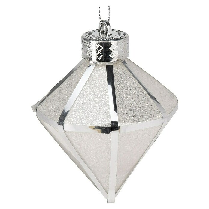 Kerstboomversiering (Zilver, Kunststof, 16 st., 8 x 8 x 8 cm) | BAUHAUS