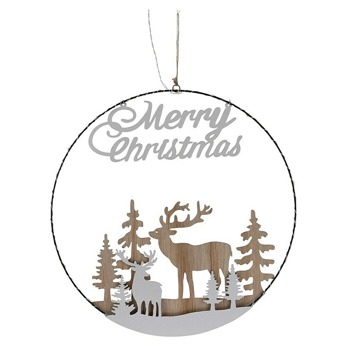 Decoratieve led-kerstverlichting (b x h: 40 x 40 cm, Led, Werkt op batterijen) | BAUHAUS