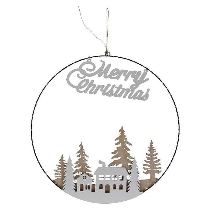 Decoratieve led-kerstverlichting (b x h: 40 x 40 cm, Led, Werkt op batterijen) | BAUHAUS
