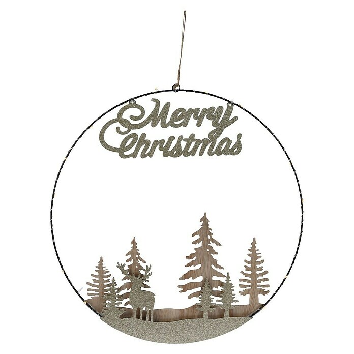 Decoratieve led-kerstverlichting (b x h: 40 x 40 cm, Werkt op batterijen, Led) | BAUHAUS