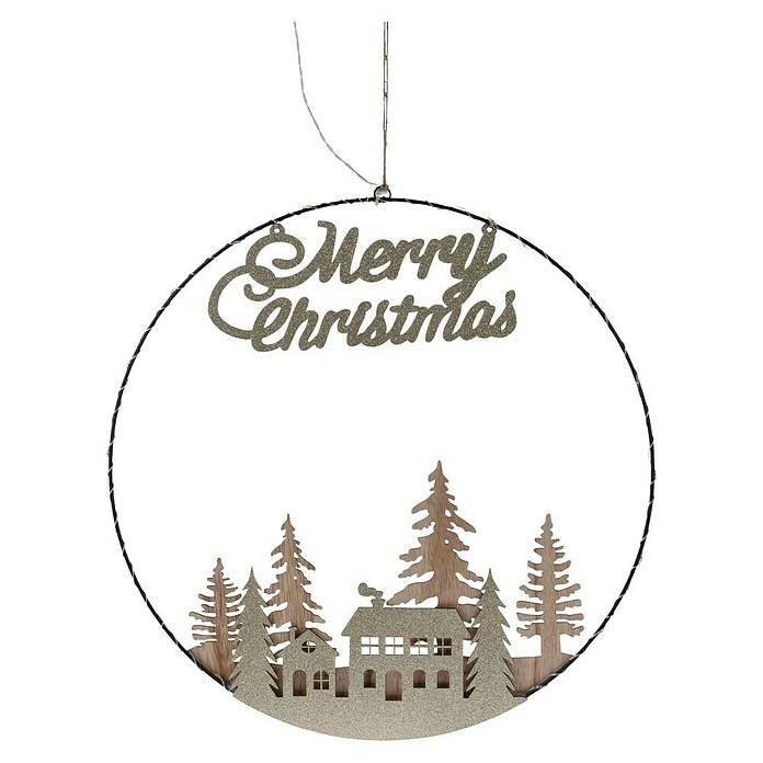 Decoratieve led-kerstverlichting (b x h: 40 x 40 cm, Werkt op batterijen, Led) | BAUHAUS