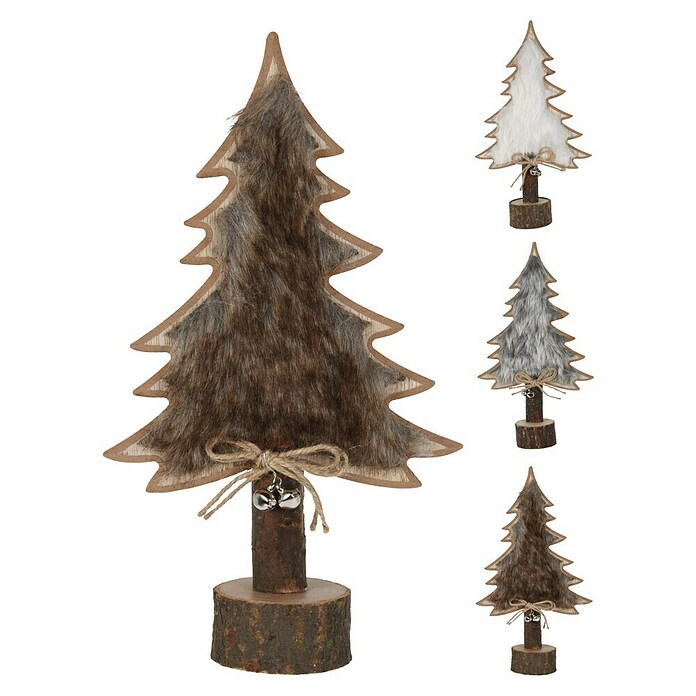 Kerststuk (l x b x h: 6 x 6 x 25 cm, Bruin/Grijs/Wit) | BAUHAUS