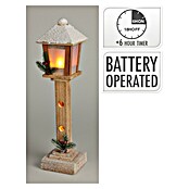 Led-kerstlantaarn (12 x 12 x 50 cm, Bruin/Wit/Groen) | BAUHAUS