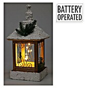 Led-kerstlantaarn (16 x 16 x 34 cm, Grijs/Wit/Bruin) | BAUHAUS