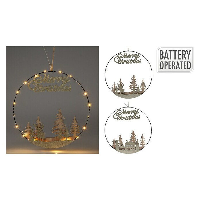 Decoratieve led-kerstverlichting (b x h: 40 x 40 cm, Werkt op batterijen, Led) | BAUHAUS