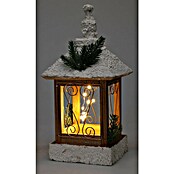 Led-kerstlantaarn (16 x 16 x 34 cm, Grijs/Wit/Bruin) | BAUHAUS