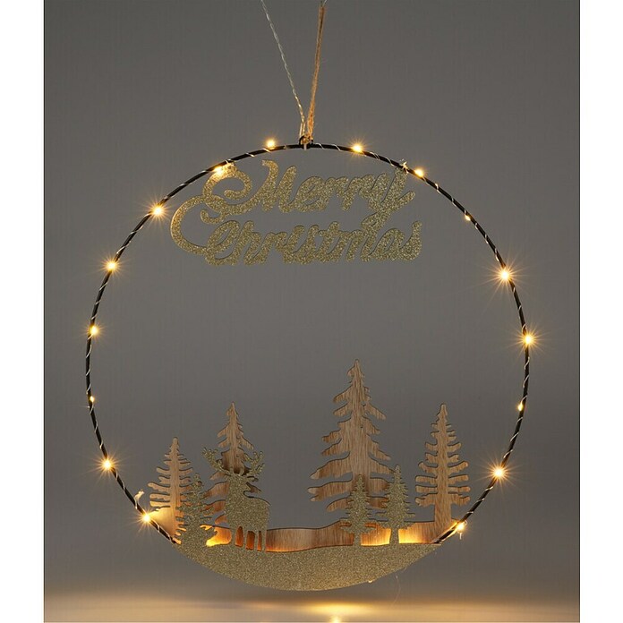 Decoratieve led-kerstverlichting (b x h: 40 x 40 cm, Werkt op batterijen, Led) | BAUHAUS