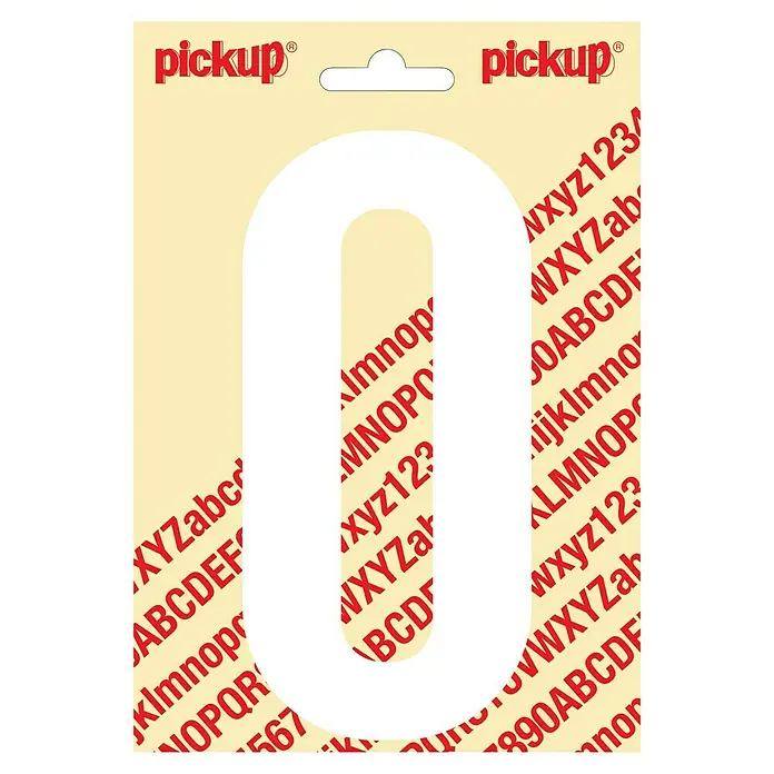 Pickup Aufkleber - Motiv: 0, Weiß, Höhe: 150 mm - Aufkleber mit der Zahl 0 von Pickup, ideal für die Kennzeichnung & Personalisierung. Praktisch & einfach anzubringen.