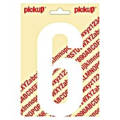 Pickup Sticker (Motief: 6, Wit, Hoogte: 150 mm)